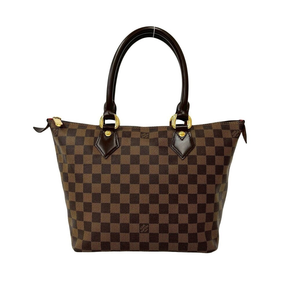 LOUIS VUITTON Brown Damier Leather Tote Bag